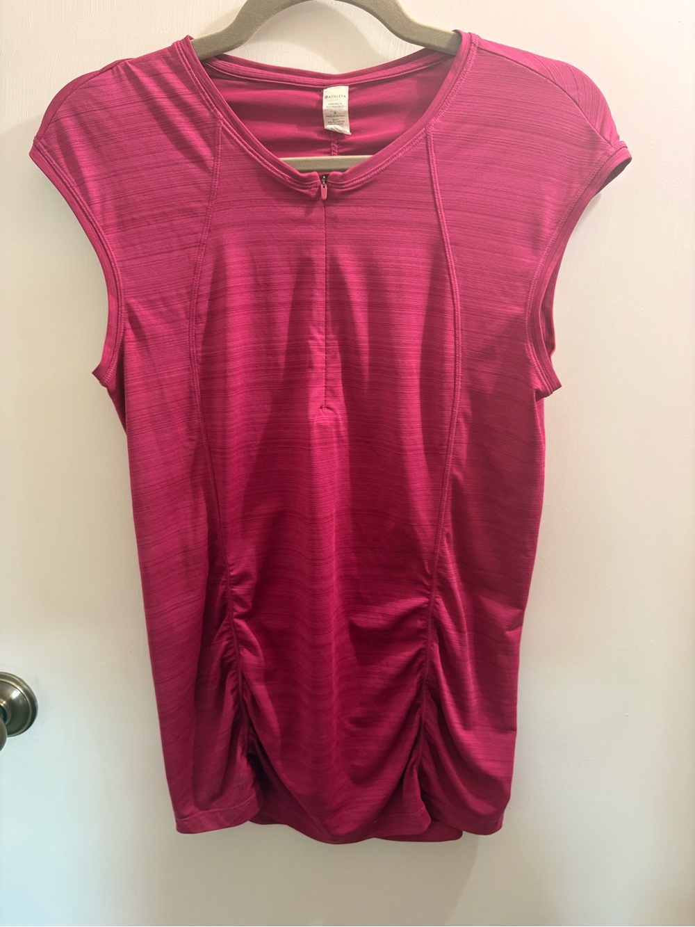 Athleta Magenta Ruched Tank Top